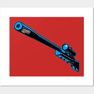 Punchado Sniper Rifle Blank Text, v. Code Light Blue Posters and Art